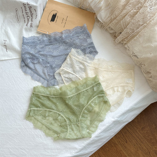 甜美花朵蕾丝内裤女士柔软