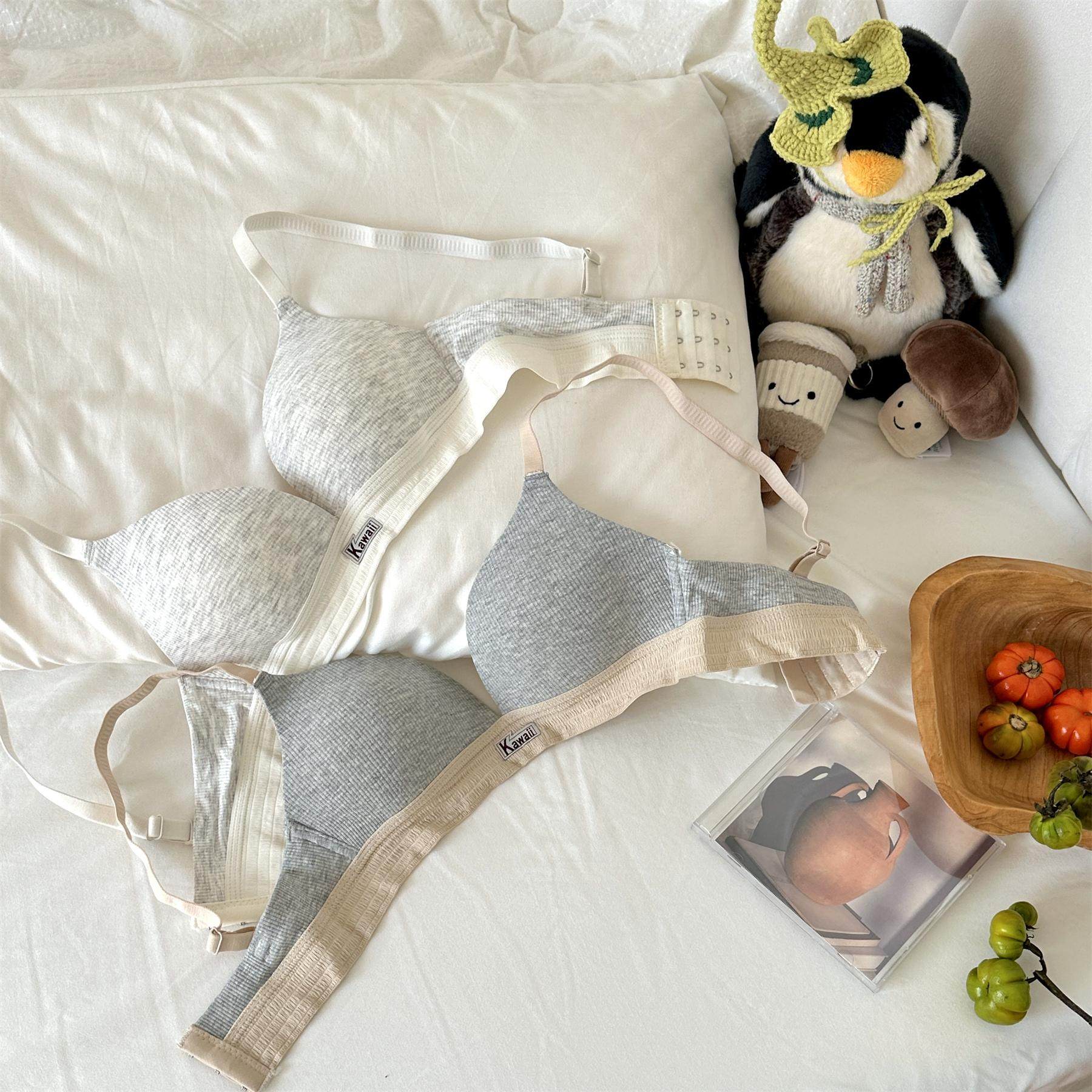 【泽衣壹品】花灰色运动棉质小胸聚拢聚拢内衣女文胸罩,女士内衣/男士内衣/家居服,文胸,淘宝优惠券,粉丝福利购,淘宝优惠卷