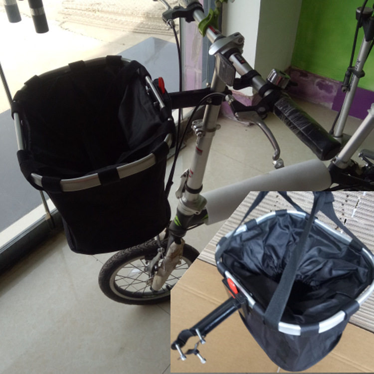 电动折叠自行车车筐快拆篮子帆布