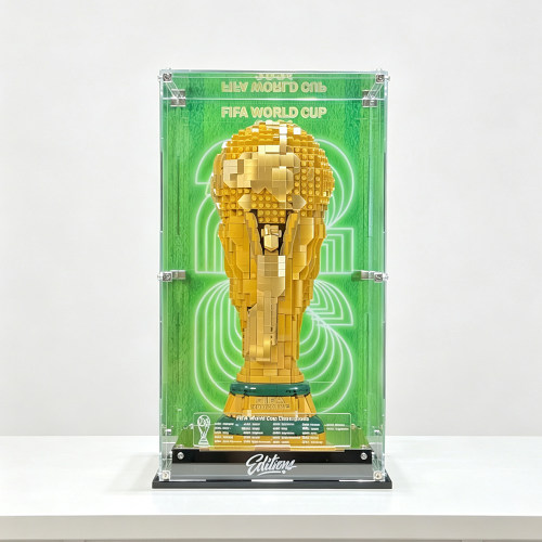 适用于乐高43020世界杯奖杯FIFA大力神杯积木收纳防尘透明展示盒