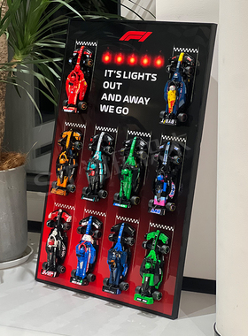 适用于乐高2025speedF1车队10件套积木赛车上墙展示创意收纳相框