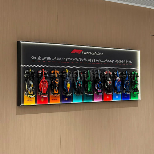 适用于乐高speedF1大电影77252APXGP赛车积木上墙相框防尘展示框