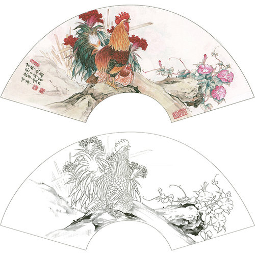 花鸟工笔画白描底稿临衍达葡萄