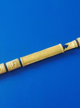新品包邮龙泉剑配件日式动漫装具不良人黄铜雕花精雕工艺九尾狐图