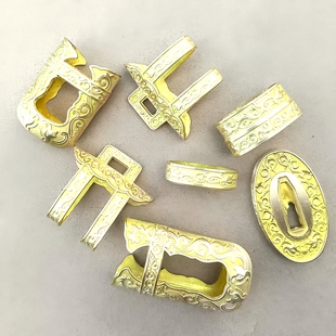 包邮！新品上架宝剑配件 环首剑装具 纯铜唐剑装具 纯黄铜雕刻工