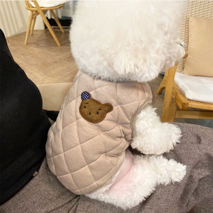 秋冬季保暖小狗狗马甲泰迪贵宾比熊博美猫咪小型犬衣服冬季宠物棉