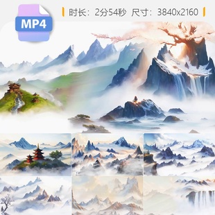 高清西游记云宫迅音主题曲孙悟空大闹天宫仙境五行山取经视频素材