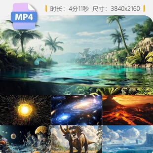 高清物种起源人类生命诞生文明兴起进化史恐龙时代原始社视频素材