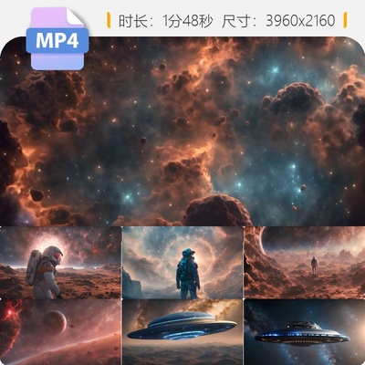 高清宇航员光速飞行星球撞击爆炸宇宙起源太空陨石灾难天视频素材