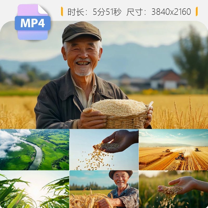 高清农业水稻粮食丰收小麦大米稻田乡村振兴农村播种穗杂视频素材,商务/设计服务,设计素材/源文件,淘宝优惠券,粉丝福利购,淘宝优惠卷