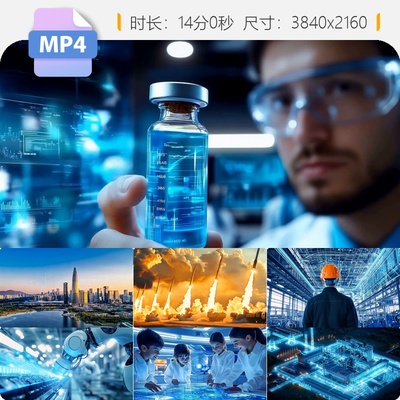 高清科技智能制造AI创新数字中国人工智能自动化物联网经视频素材