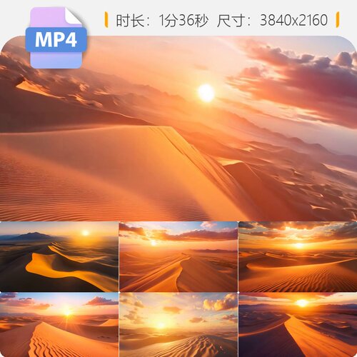 高清沙漠风光日出日落延时撒哈拉绿洲戈壁探险丝绸之路敦视频素材