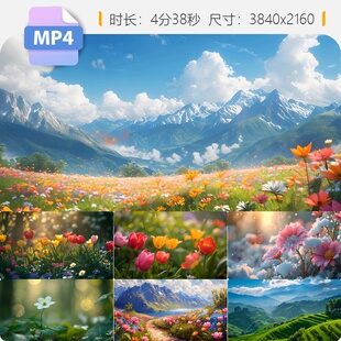 高清69组春天鸟语花香暖开风景生命勃发惊蛰绿地小动物昆视频素材