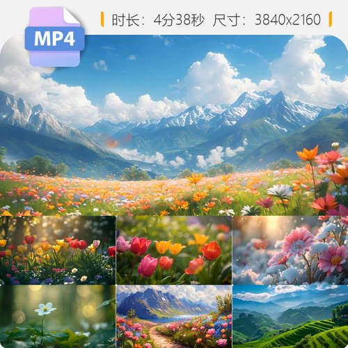 高清69组春天鸟语花香暖开风景生命勃发惊蛰绿地小动物昆视频素材