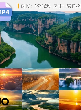 高清宽屏万疆歌曲LED大屏祖国风光山河壮丽舞台背景视频素材
