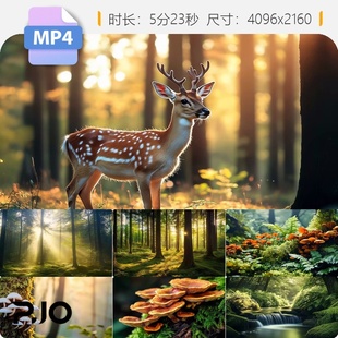 高清森林山脉云雾缭绕溪流瀑布生态自然风光航拍鸟瞰全景视频素材