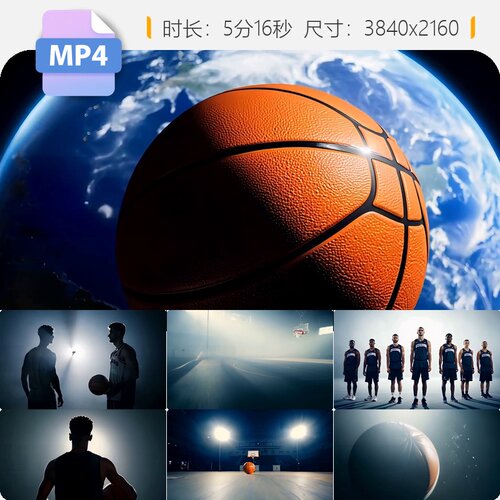 高清NBA职业联赛黑人运动员明星篮球世界冠军打筐架背影视频素材