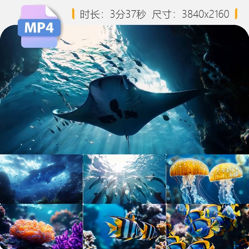 高清海底世界鱼群珊瑚礁五彩斑斓海洋生物鲸豚龟游动美景视频素材,商务/设计服务,设计素材/源文件,淘宝优惠券,粉丝福利购,淘宝优惠卷