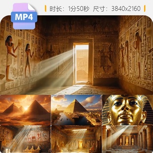 高清古埃及法老金字塔文明遗迹吉萨雄伟建筑沙漠旅行视频素材