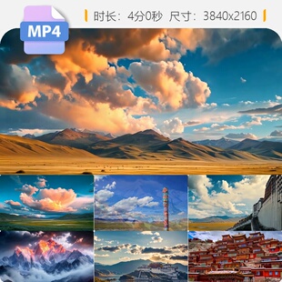 高清迎酒欢歌藏族舞西雪山布达拉宫经幡牦牛习俗晚会表演视频素材