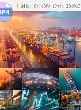 高清国际贸易供应链物流大宗商品港口航运枢纽波罗的海现视频素材