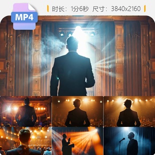 高清人生高光时刻演讲拼搏成功商务精英自信登台企业文化视频素材