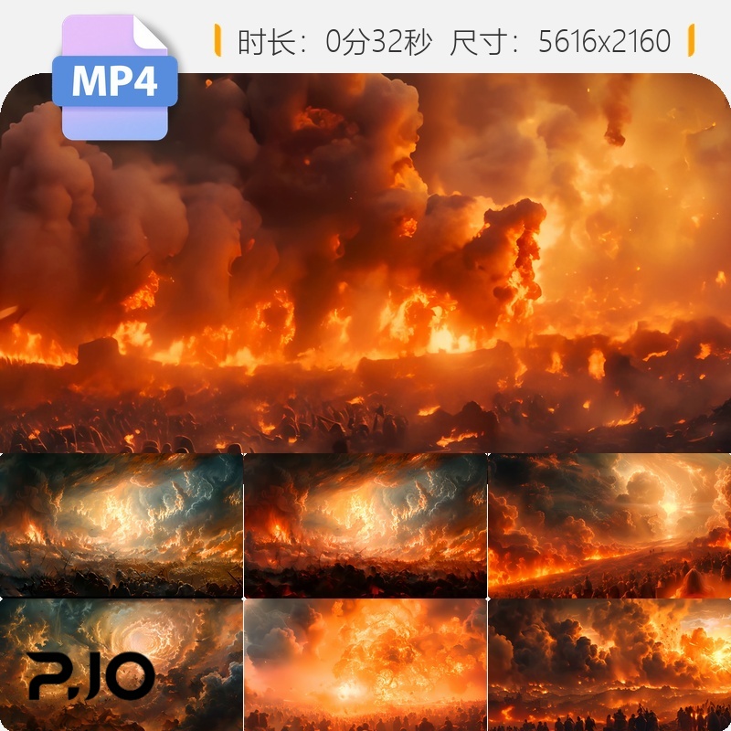 高清宽屏宏大古代战争马骑三国烽火厮杀将军出征历史风沙视频素材