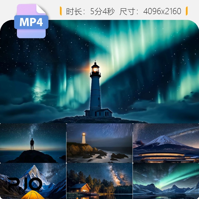 高清星空延时星环北极光灿烂星河银轨流星雨湖泊森林唯美视频素材
