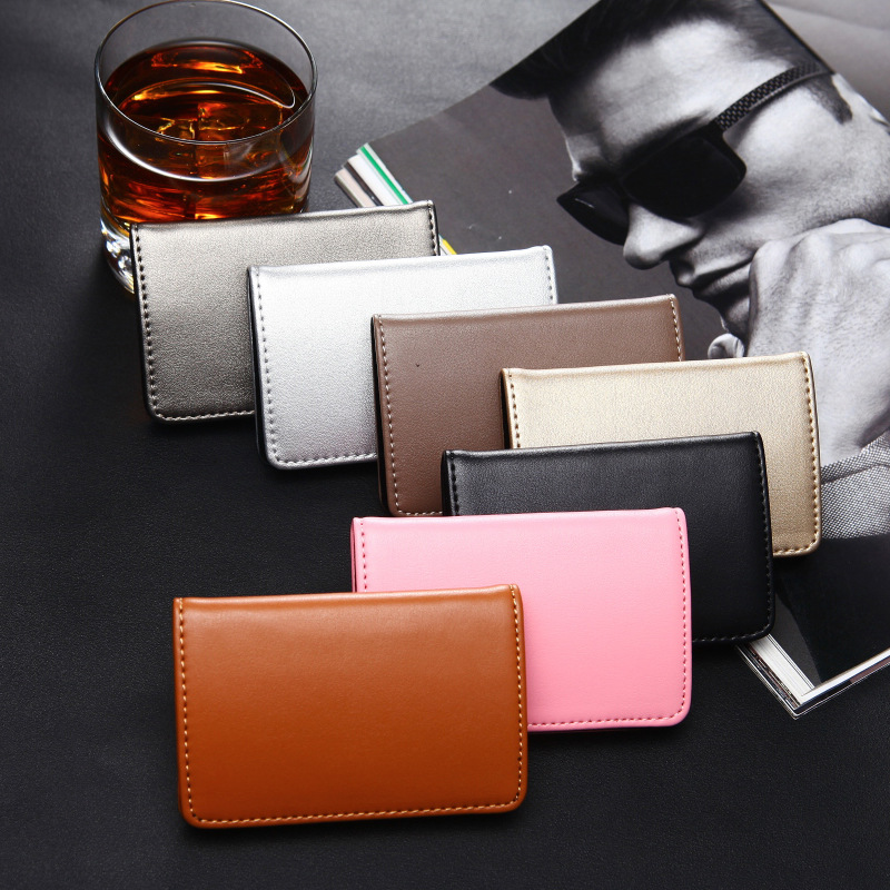 商务大容量皮革名片盒