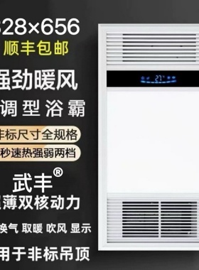 328x656集成吊顶今顶巨奥适用卫生间浴室LED多功能风暖浴霸暖风机