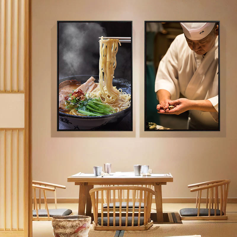 日式拉面店装饰画日本居酒屋包间寿司店日料店墙面挂画餐厅面馆图片