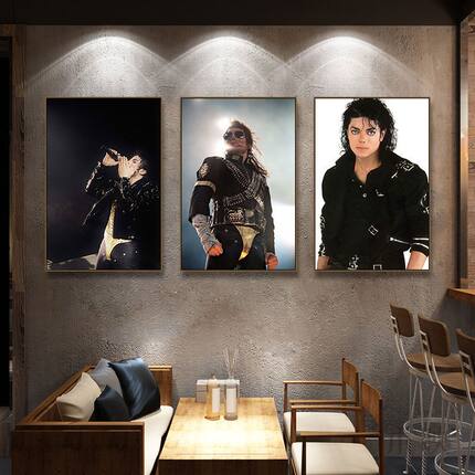 迈克尔杰克逊装饰画michael jackson音乐歌手海报dj酒吧墙面挂画
