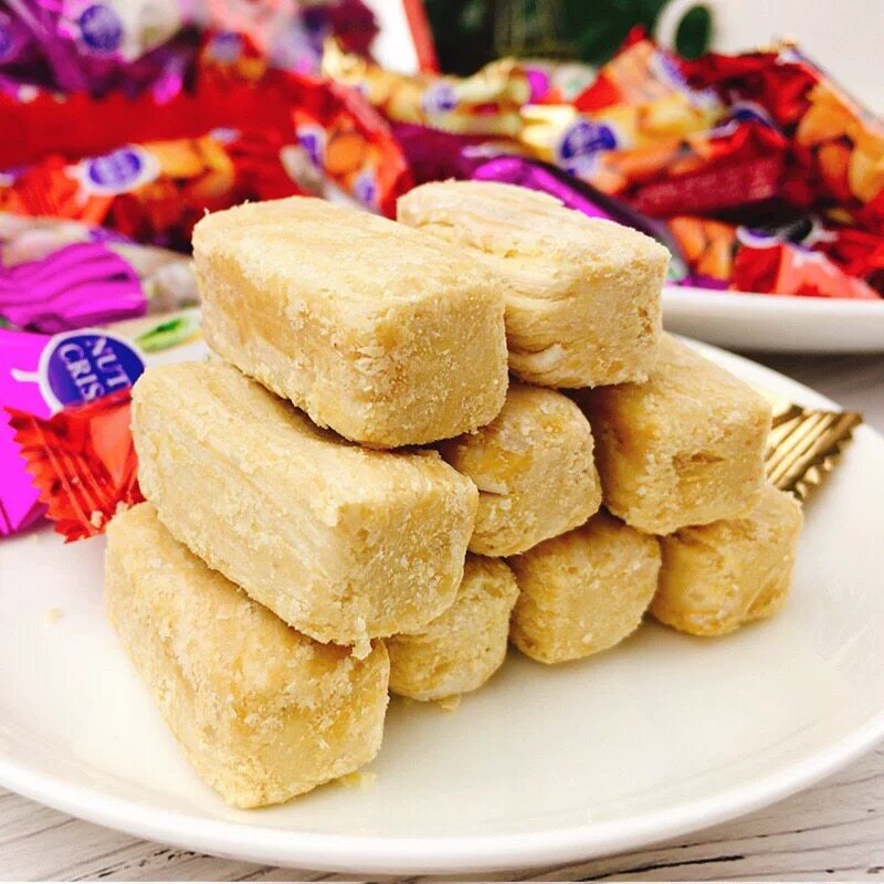 果仁粉酥糖休闲零食混合坚果花生酥心糖年货喜糖500g包邮年货零食