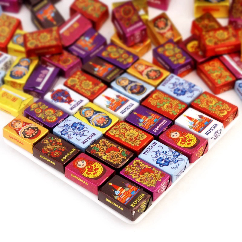 俄罗斯涅夫斯基牌米娅俄风情夹心牛奶巧克力独立包装节日礼物150g