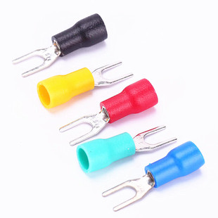 冷压接线端子叉口 SV2-4S u型叉形预绝缘冷端头 空调外机接线端子