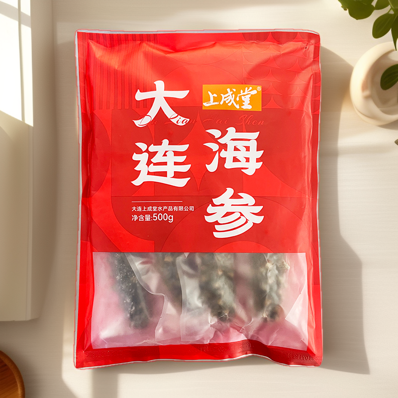 上成堂低温冰发即食海参 8斤活动价 大连直发 活参口感筋道爽脆