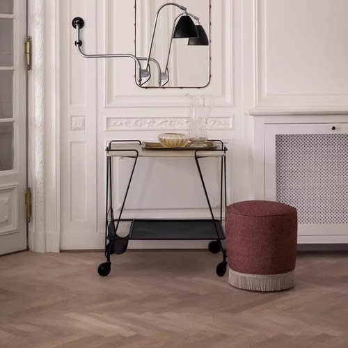 丹麦GUBI TROLLEY系列滑轮置物收纳架 可移动两层多功能 北欧