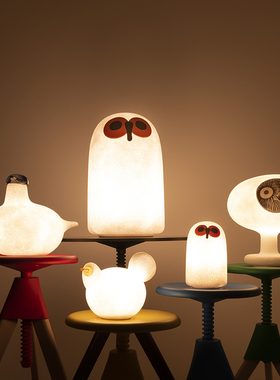 意大利Magis Linnut小鸟系列灯台灯手工口吹鸟装饰灯不规则