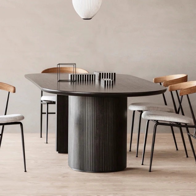 北欧现代简约长形餐桌