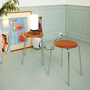 圆凳高脚凳Arne Dot吧台 Jacobsen餐厅酒吧厨房 Hansen 丹麦Fritz