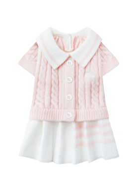 UNLEASHED狗狗毛衣裙秋冬保暖TB学院风可爱外套马尔济斯宠物衣服