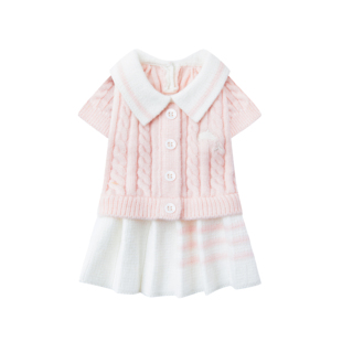 UNLEASHED狗狗毛衣裙秋冬保暖TB学院风可爱外套马尔济斯宠物衣服