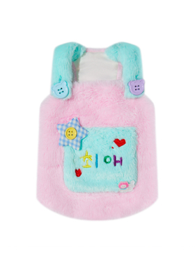 UNLEASHED秋冬保暖狗狗衣服可爱皮草背心马甲多巴胺宠物衣服