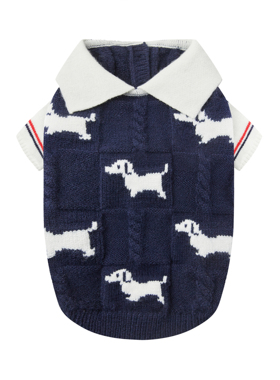 UNLEASHED韩国狗狗毛衣秋冬保暖TB学院风长袖外套猫狗宠物衣服