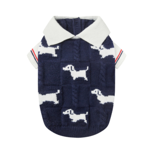 UNLEASHED韩国狗狗毛衣秋冬保暖TB学院风长袖外套猫狗宠物衣服
