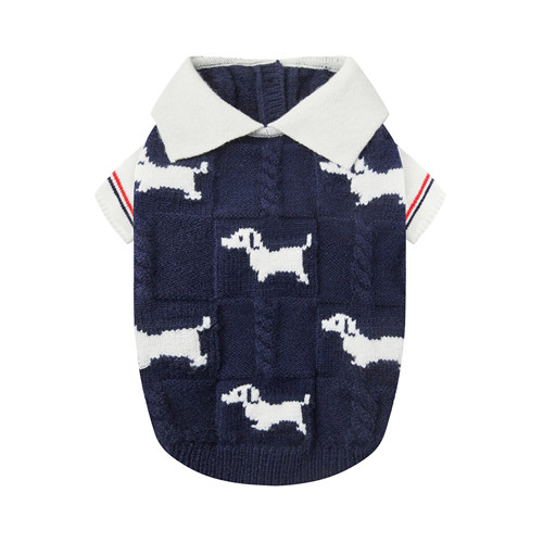 UNLEASHED韩国狗狗毛衣秋冬保暖TB学院风长袖外套猫狗宠物衣服