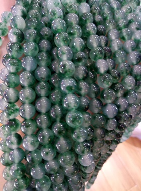 冰飘花玉珠水草玉髓散珠水晶半成品diy手工饰品配饰隔珠串珠