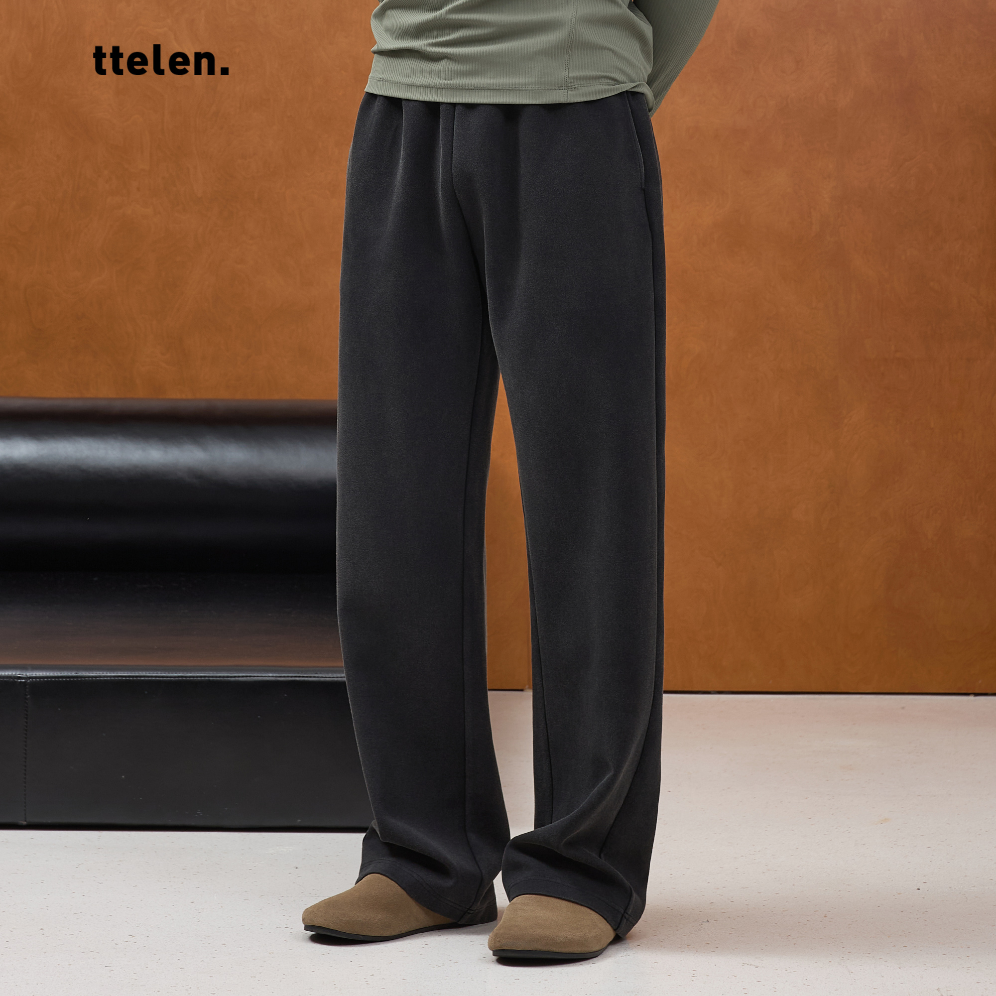 重磅空气层加厚直筒裤运动长裤