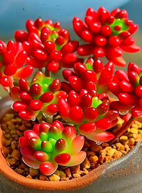 虹之玉锦多肉植物转运珠室内花卉盆栽净化空气红色肉肉新手好养活