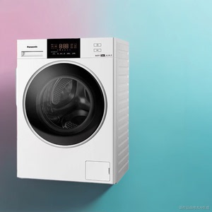 松下 XQG100-NVAE洗衣机全自动变频滚筒洗衣机烘干除菌白月光